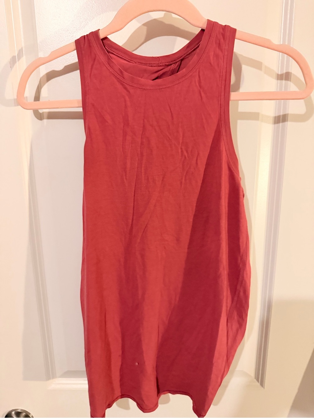 Women's Sleeveless Tank Top in Rust Red - Classic Casual